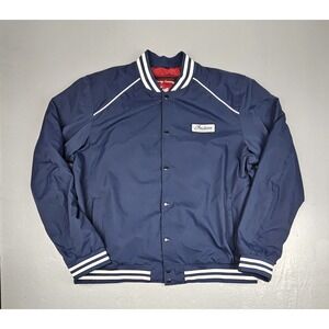 Indian Motorcycles Jacket Mens 2XL Blue Full Zip Quilted Retro Bomber Biker‎